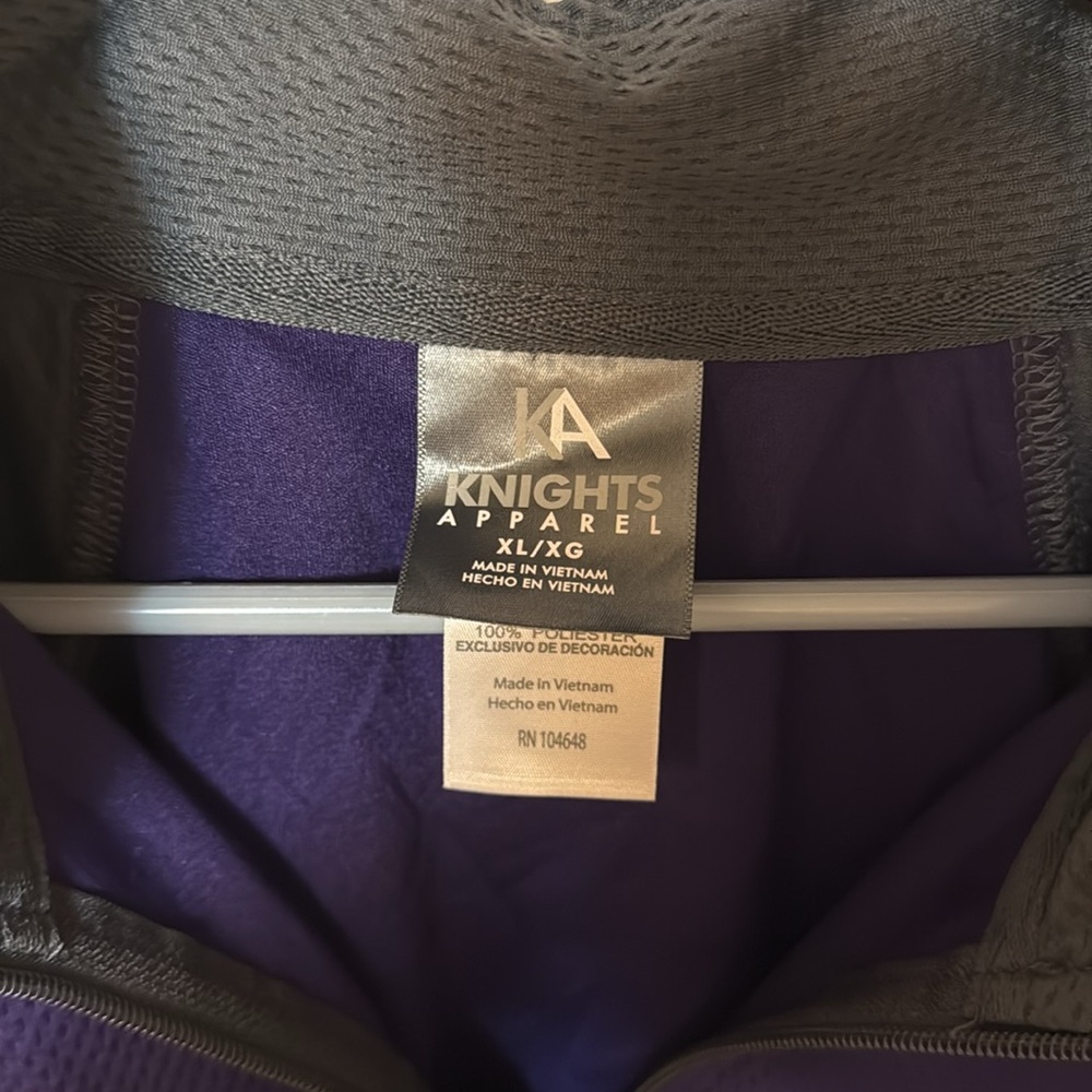 KA- Knights Apparel LSU Men's Purple and Gray Quarter-Zip Sweater Size XL - Picture 4 of 5